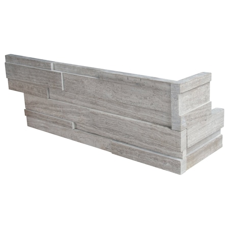 Msi White Oak 3D Ledger Corner 6 in. X 18 in. Honed Marble Wall Tile, 6PK ZOR-PNL-0119